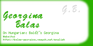 georgina balas business card